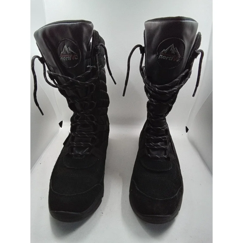 Nortiv8 Thinsulate Boot Ladies Size 9-Quilted Top-Lace Up-Water resistant-11 in.